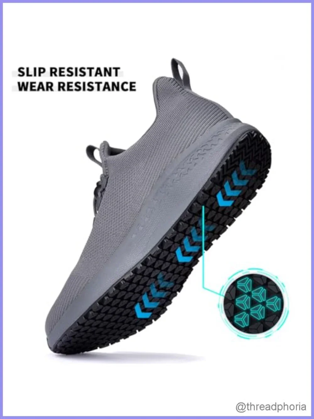 Women's Slip Resistant Work Shoes, Lightweight Chef Sneakers, Hands Free